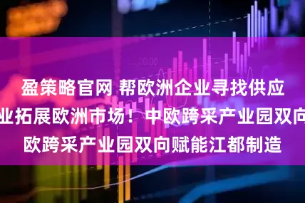盈策略官网 帮欧洲企业寻找供应商，助中国企业拓展欧洲市场！中欧跨采产业园双向赋能江都制造
